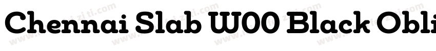 Chennai Slab W00 Black Oblique字体转换